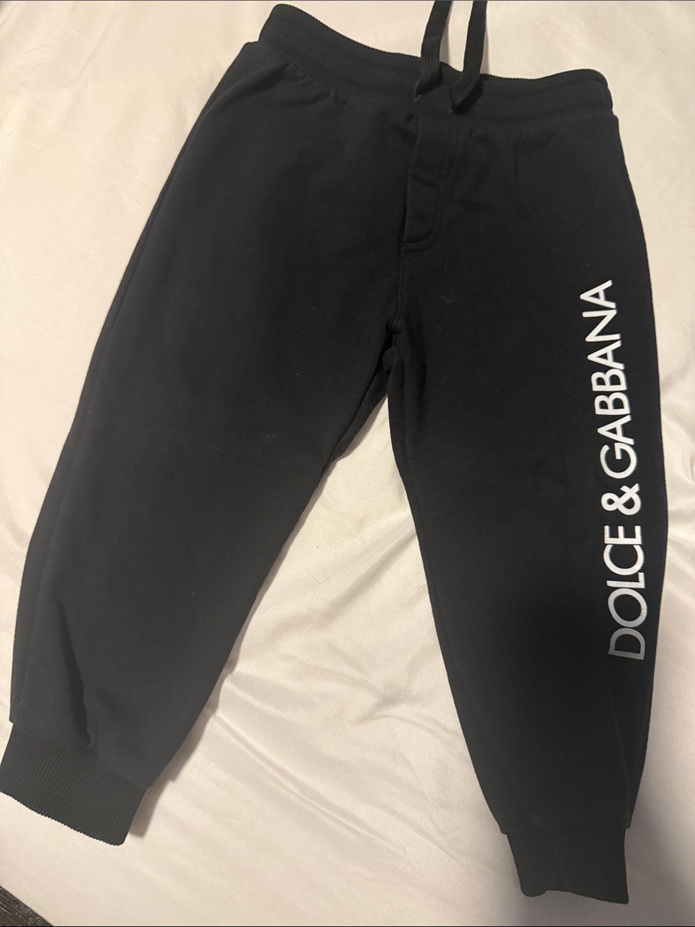 Dolce & Gabbana Black Logo Sweatpants for Kids
